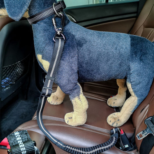 Safety Car Seat Belt For Pets (Reflective & Shock-Absorbing)